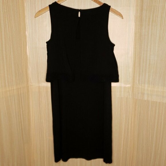J.jill Rayon Spandex Layered Black Dress Small - Picture 2 of 8
